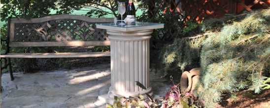 Kültéri dekoráció: kérgesített dekor oszlop